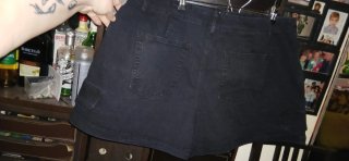 Minifalda pantalón vaquera negra Talla 2XL