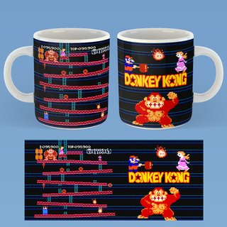 Taza Donkey Kong Videojuego Retro
