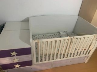 Cuna convertible en cama