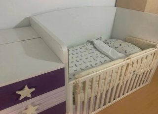 Cuna convertible en cama