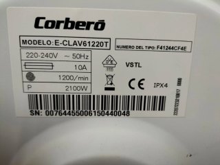 Lavadora Corberó 6kg 1200rpm apenas usada