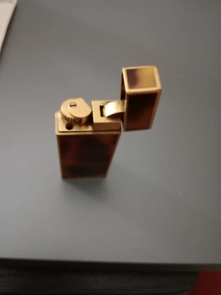 Accendino Cartier placcato oro, laccato 5 fasce
