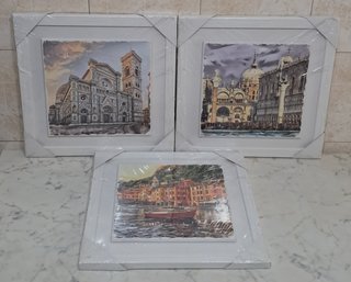 quadri nuovi sigillati con foto di varie città
