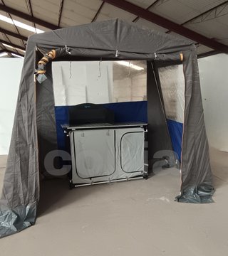 Tienda Cocina Camping Gris/Azul