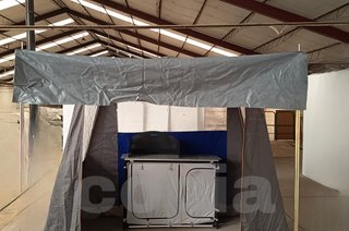 Tienda Cocina Camping Gris/Azul