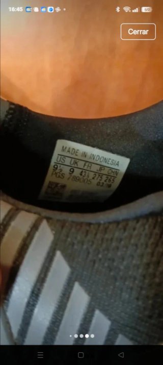 Zapatillas Adidas Negras/Gris Talla 43.5