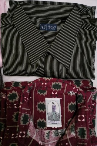 Camisas manga larga.