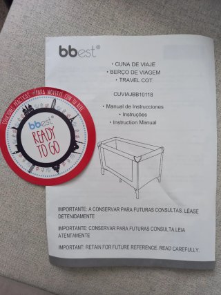 Cuna de viaje plegable y portátil