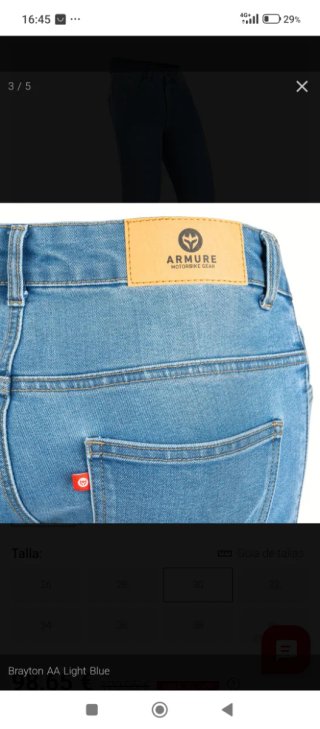 Pantalón vaquero moto Brayton AA Light Blue