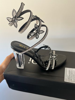 Sandalias Mei Qi verano con tiras de mariposa