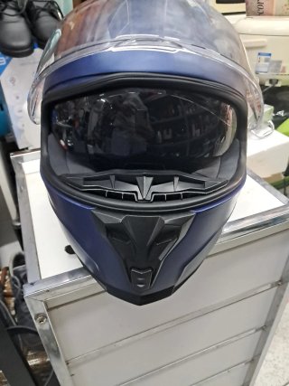 Casco de moto azul GARE