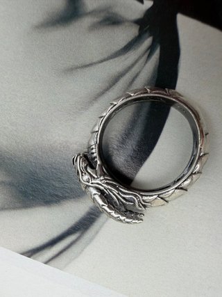 Anillo Plata Ouroboros Serpiente