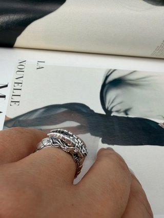 Anillo Plata Ouroboros Serpiente