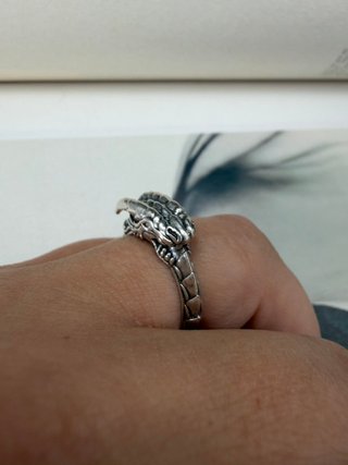 Anillo Plata Ouroboros Serpiente