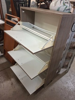 Scarpiera 3 cassetti legno