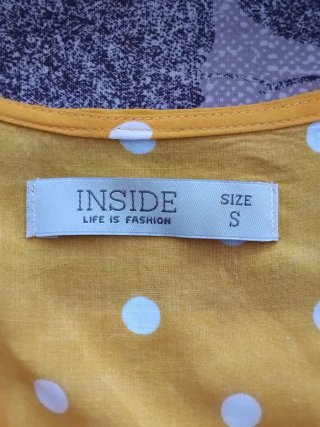 Blusa INSIDE lunares amarillos talla S