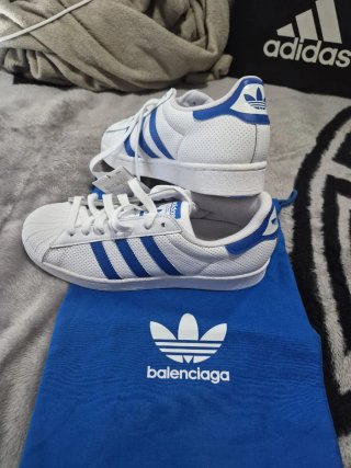 Zapatillas Adidas Superstar Blancas y Azules