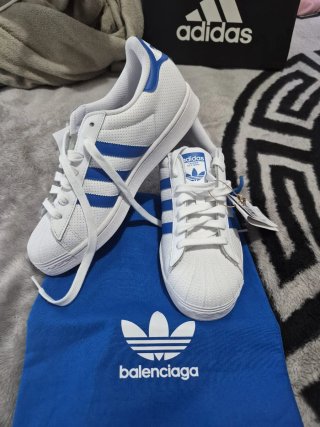 Zapatillas Adidas Superstar Blancas y Azules