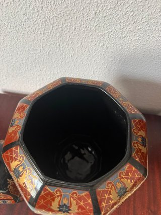 Jarrón Portugués Cerámica Pintado a Mano