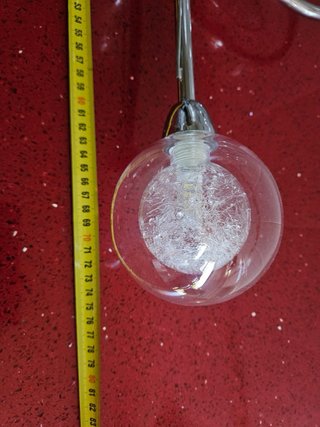 Lámpara moderna cristal y metal