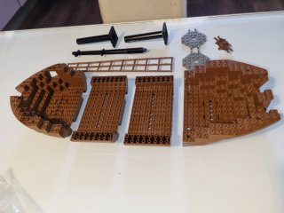 Lego Pirati pezzi sfusi marroni e neri