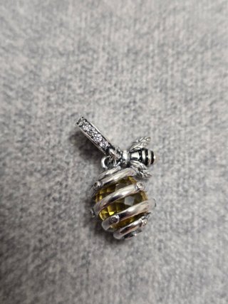 Abalorio Colmena Abeja S925 Plata