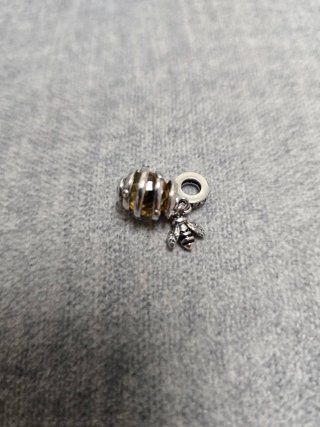 Abalorio Colmena Abeja S925 Plata