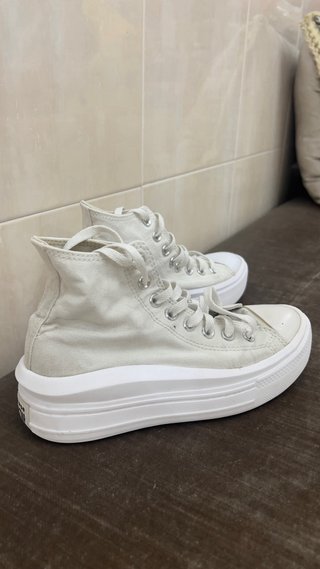 Converse plataforma blancas