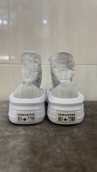 Converse plataforma blancas