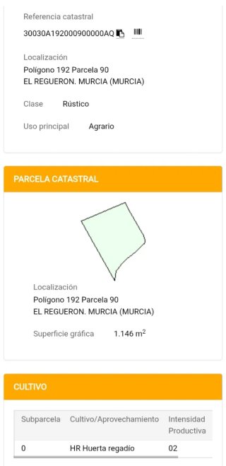 Parcela rustica 1.146 m barrio Progreso 92.000€