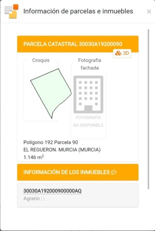 Parcela rustica 1.146 m barrio Progreso 92.000€