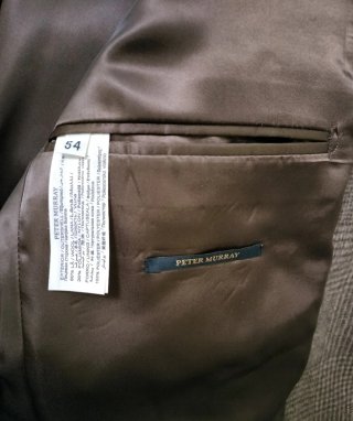 Gabardina y  Abrigo de cuadros Marrón Gris