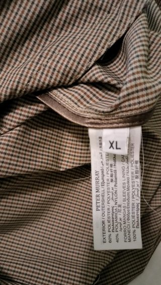 Gabardina y  Abrigo de cuadros Marrón Gris