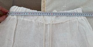 Pantalón corto de lino blanco