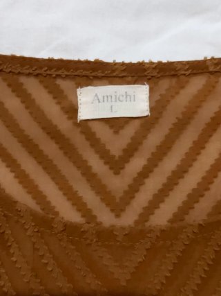Blusa transparente marrón