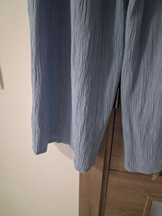 Pantalón ancho mujer azul
