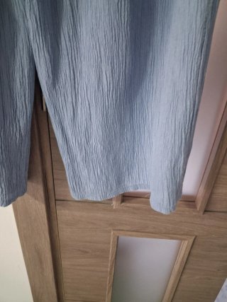 Pantalón ancho mujer azul