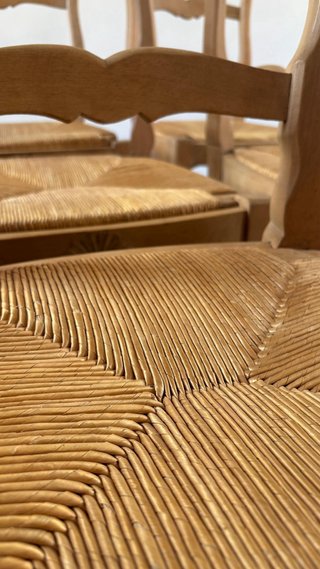 6 antiguas sillas provenzales, restauradas