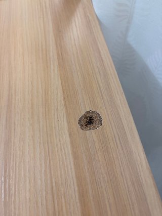 Mesa escritorio madera clara y metal