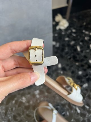 Sandalo donna con catena oro