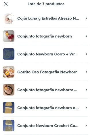 Lote 7 productos fotografía newborn