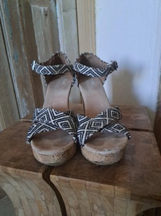 Sandalias cuña Toms mujer