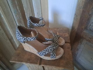 Sandalias cuña Toms mujer