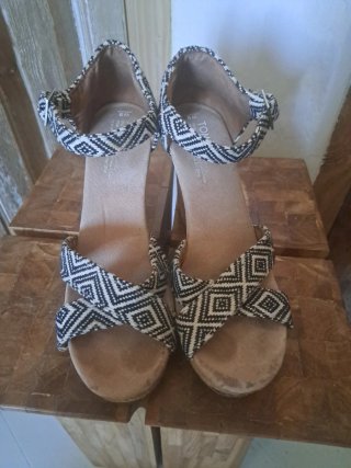 Sandalias cuña Toms mujer