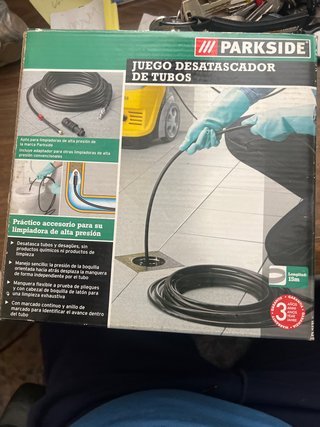 Parkside Juego Desatascador Tubos 15m