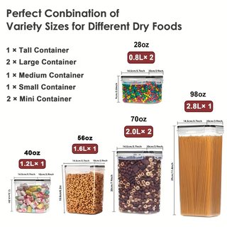 7 Contenitori Ermetici Alimenti