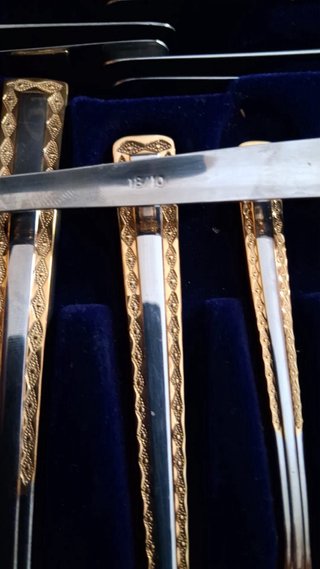 Cubertería Solingen Nivella Oro 24K sin usar