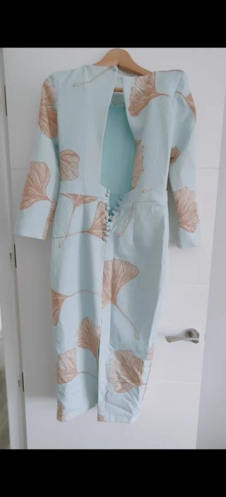 Vestido azul estampado floral