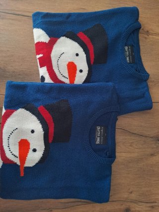 Lote 2 Jerseys Navideños Muñeco Nieve XXL