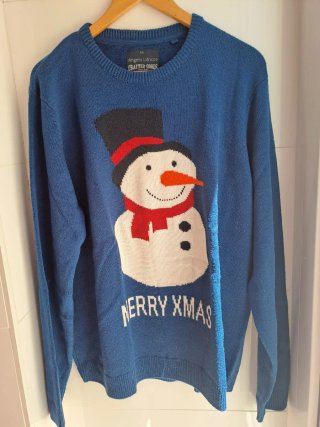 Lote 2 Jerseys Navideños Muñeco Nieve XXL